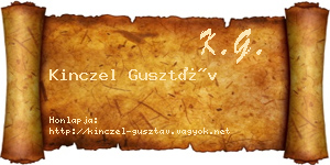 Kinczel Gusztáv névjegykártya
