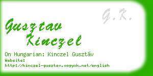 gusztav kinczel business card